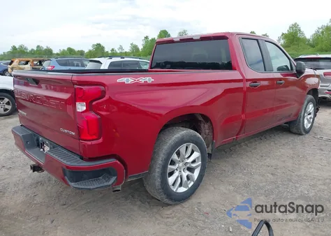 2021 Chevrolet Silverado 1500 4Wd Double Cab Standard Bed Custom из США, поврежденный, VIN 1GCRYBEK8MZ343100